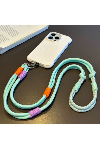 Choice10 Other Blue / Green 1pc Mobile Phone Lanyard Crossbody Can Be Carried...