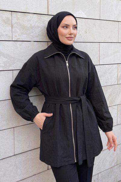 Salih Çelebi Husă din țesătură Tensel 50833 - NEGRU