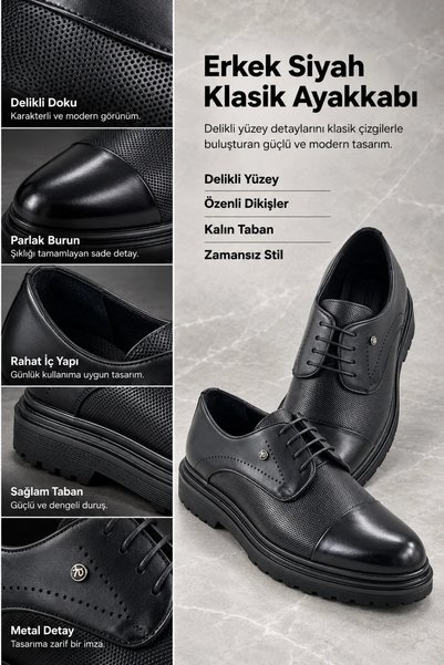 PATRICK CASSA Men's Genuine Leather Casual Classic Shoes