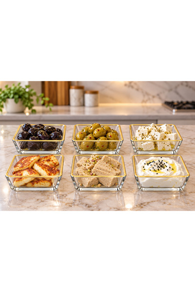 AR HOME 6 pieces Glass - serving plate