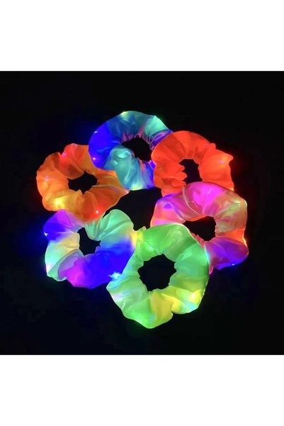 Choice Randomly 20Pcs random color 5-50Pcs LED Hair Scrunchie Light Up Hair S...