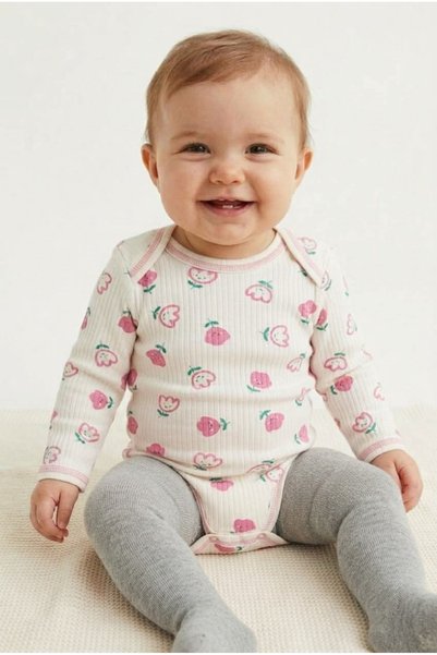Hece Bebe |   100% Cotton Double Baby Badi Set (Heart & Tulip Series)