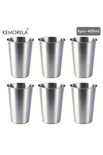 Choice 301-500 مل 6 قطع-400 مل KEMORELA 4 قطع أكواب من الفولاذ المقاوم للصدأ ...