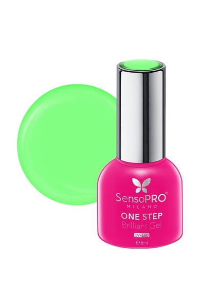 SensoPRO Milano Oja semipermanentă One Step Brilliant Gel 8ml, Verde Glaze #105