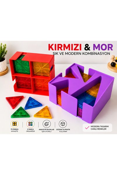 Genel Markalar Manyetik Blok Organizer | Magnetic Tiles