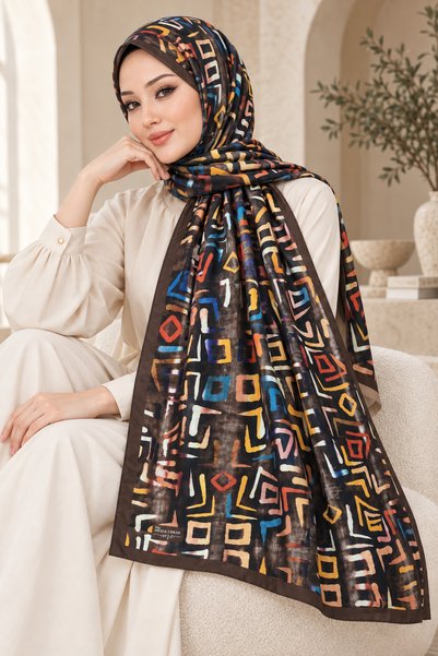 Big ModaEbrar Patterned Soft Shawl - 007