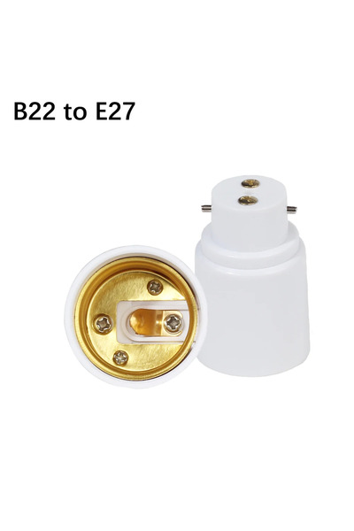 Choice1 محول قاعدة مصباح من B22 إلى E27، قطعة واحدة، موصل ذكر E27 إلى أنواع أ...