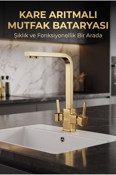 CONTROL MİX KARE ARITMALI MUTFAK EVİYE BATARYASI
