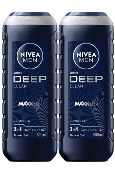 NIVEA MEN Erkek Deep Dimension Banyo ve Duş Jeli 500ml, 3ü 1 Arada Komple Bak...