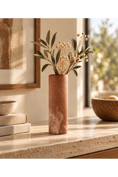 Lazuran Studio Vază Decorativă realizata din compozit mineral, Formă Conică, ...