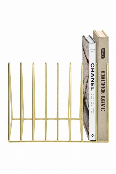 Edora Home Mat Gold Masa Üstü Kitap Düzenleyici Ofis Salon Organizer