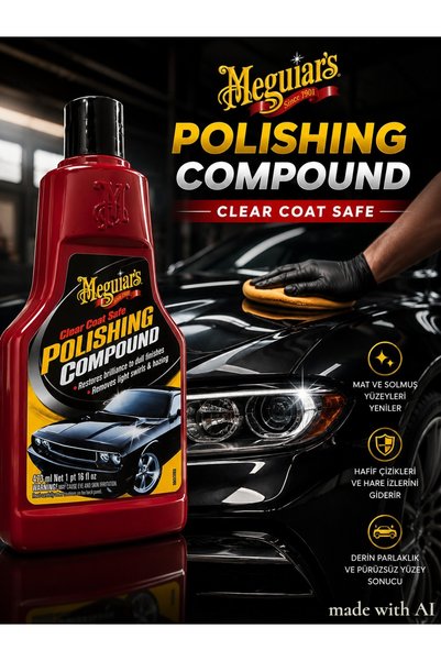 Meguiars Clear Coat Oto Cila Polishing Compound 473 Ml