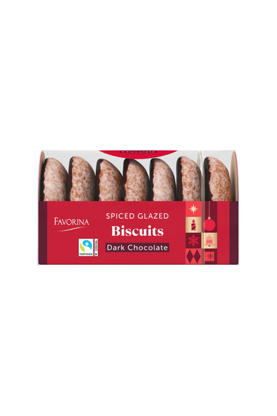 Favorina Baharatlı Sırlı Bitter Çikolatalı Zencefilli Kurabiye 200g