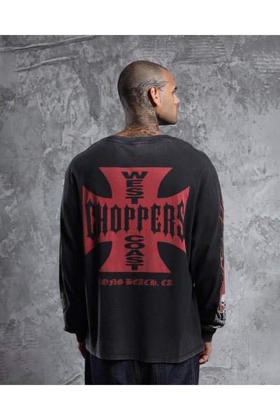 Overdrive Tricou cu mânecă lungă lavabil West Coast Choppers For Life OD-2545