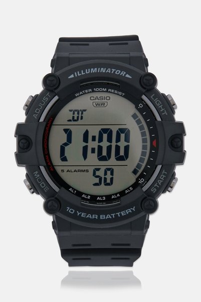 Casio Men AE1500WH1AVDF Silicone Digital Watch 51 mm, Black