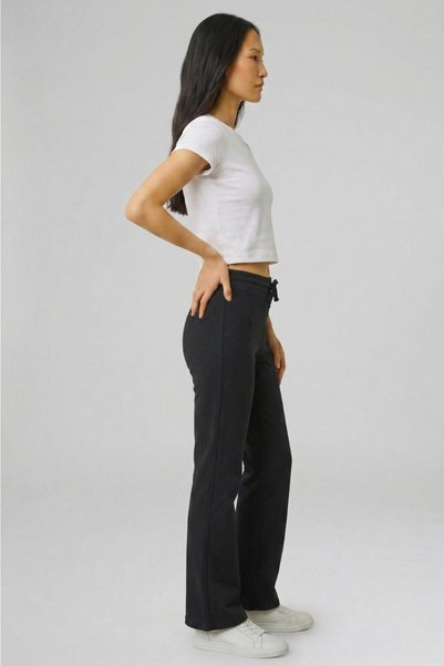 SMILE Laetitia Black Soft Textured Sweat Pants