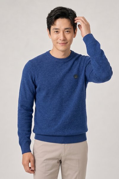 SMILE Rush Cobalt 100% Cotton Crew Neck Sweatshirt