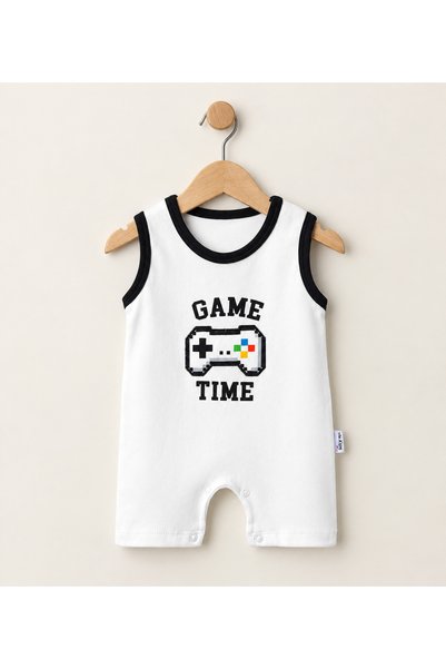 mandalinsbaby Game Time Cute Summer Baby Jumpsuit with Straps