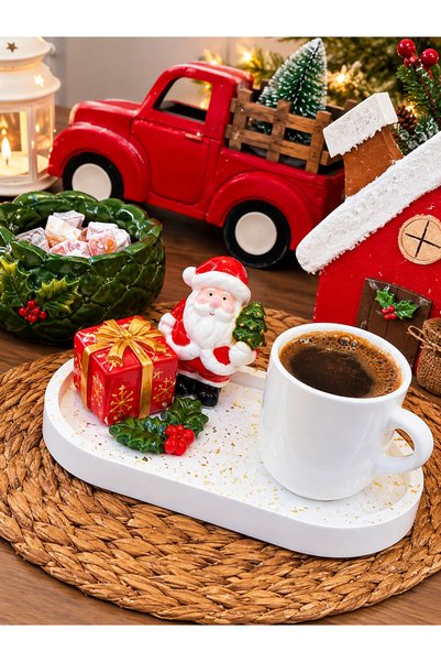LaMiraHobi Noel Babalı Bardak Altlığı ( Fincan dahil değildir)