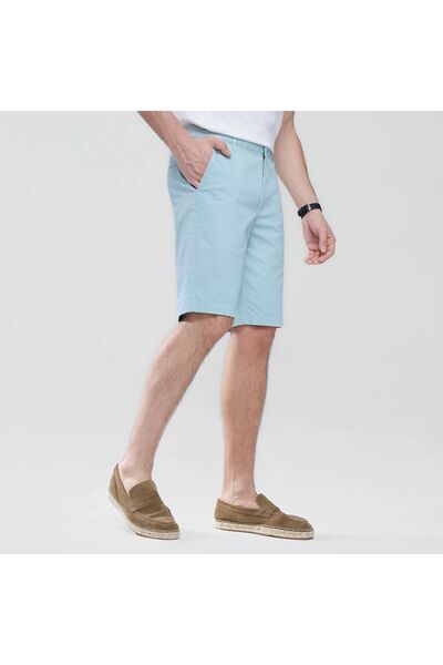 Giordano Men’s Slim Twill Bermuda Shorts with Stretch Waist