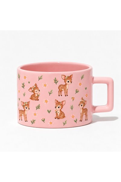 Genel Markalar Mugtory Bambi ve Papatyalar Desenli Hediyelik Seramik Kupa – 2...