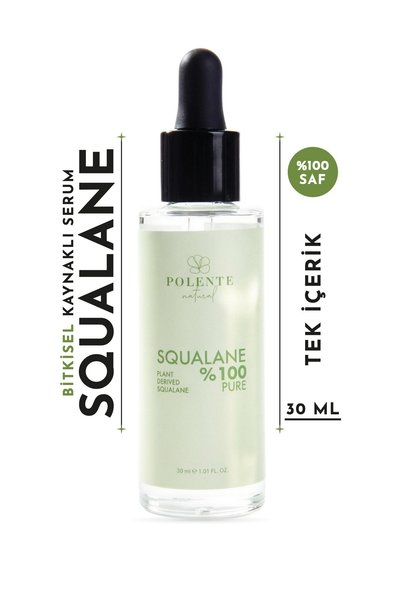 Polente Natural 100% Pure Squalane - Squalane Care Oil of Plant Origin (30 ml)