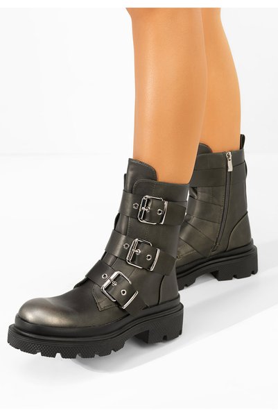 B T Shoes Cizme scurte dama Mioala gri