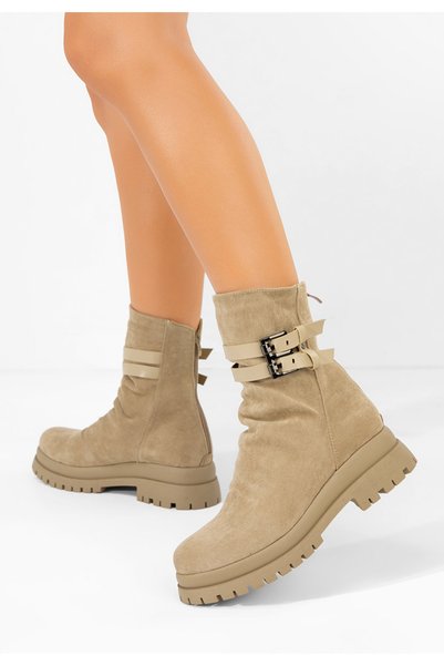 B T Shoes Ghete inalte dama Semika kaki