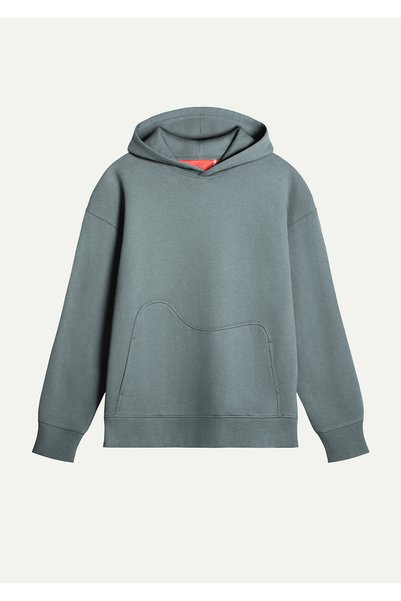 KAFT Γκρι Unisex Βασικό Χαλαρό Φούτερ με Κουκούλα |   (Χούντεν - Στορμ)
