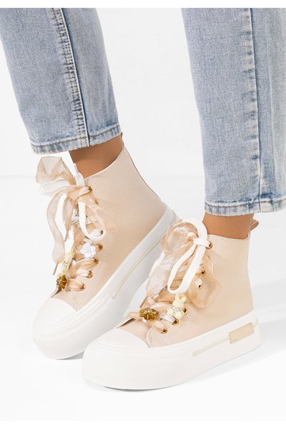 B T Shoes Tenisi inalti dama Ivonne bej