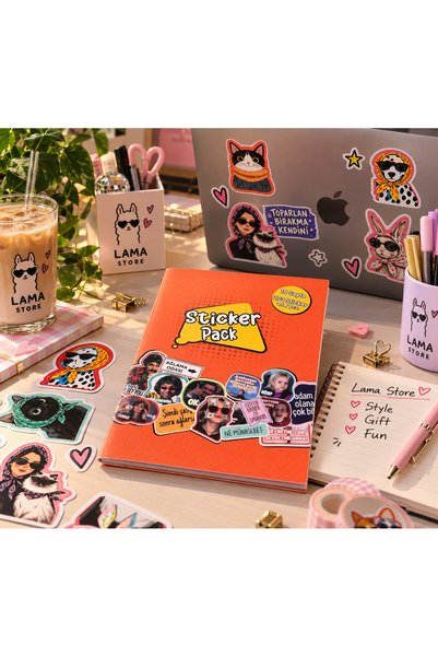 Lama Store Eğlenceli Dizi Replikleri Ve Komik Sticker Defteri(18 Sayfa 273 Ad...