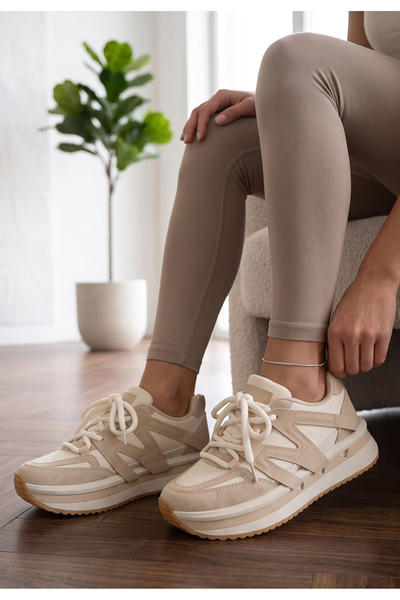 B T Shoes Sneakers cu platformă Pannyssa kaki