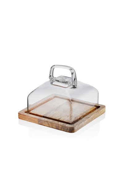 The Mia Madera Rectangular Cake Storage Jar 13X17X17 cm