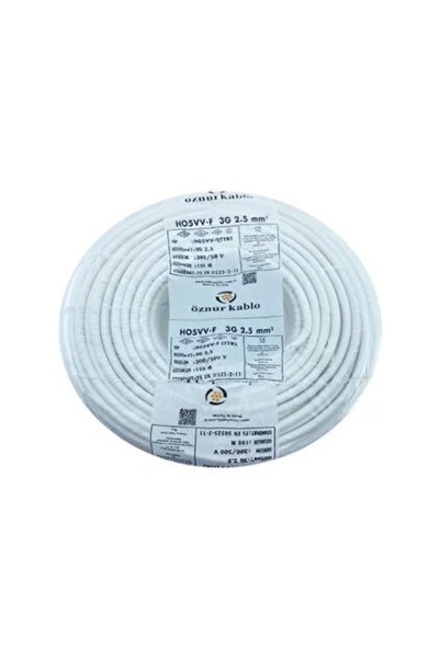 ÖZNUR 3x2,5 mm ttr Kablo 100 Metre
