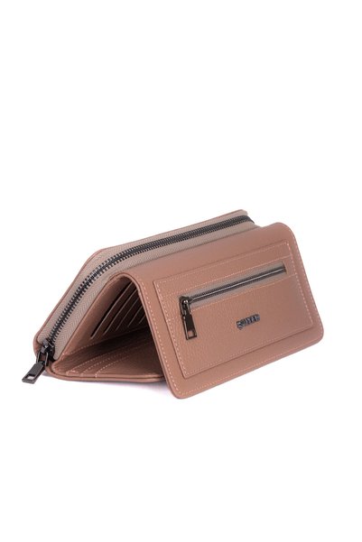 ŞAHDEM Genuine Leather Zippered Women's Wallet