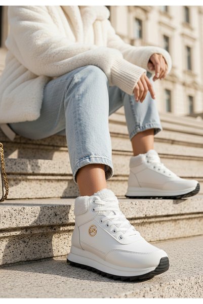 B T Shoes Sneakers dama imblaniti Avilma albi