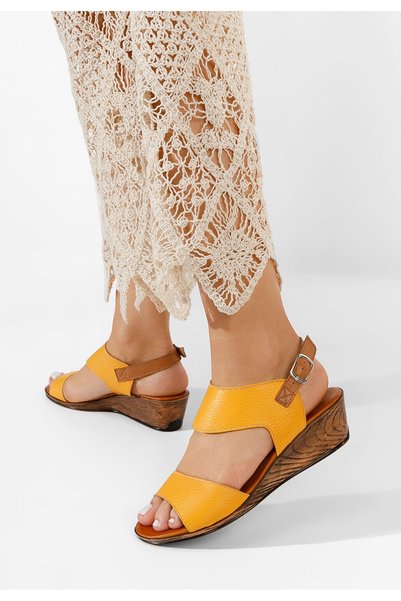 B T Shoes Sandale dama Azara galbene