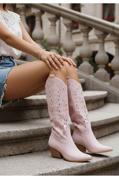 B T Shoes Cizme cowboy dama Indaia mov