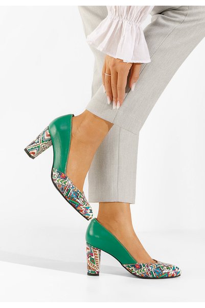 B T Shoes Pantofi dama piele Elona V2 verzi