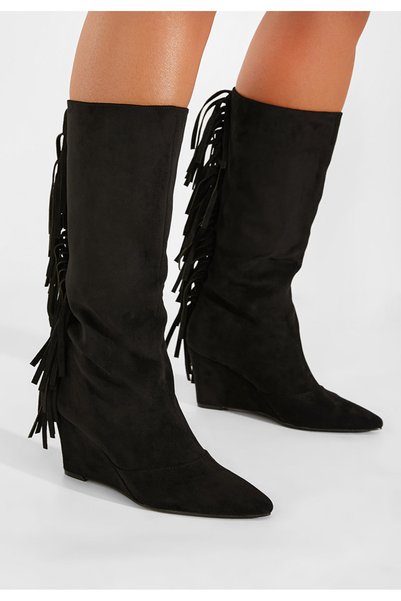 B T Shoes Cizme cowboy dama negre Milania