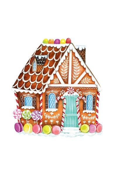 Hester & Cook Set de 12 foi de farfurie cu design de casa de panificație de z...
