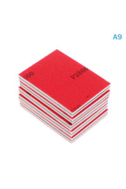 Choice7 2500 10Pcs 75*100mm Wet Dry Sanding Sponge Blocks Assorted Grit 120-3...