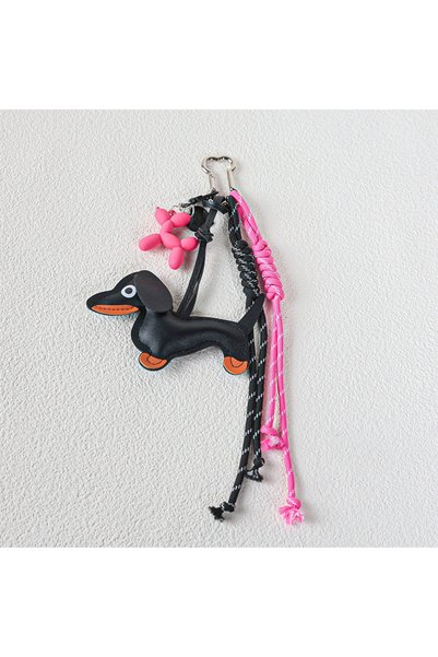 Choice black Handmade Keychain Woven Rope Sausage Dog Bag Pendant Car Phone A...