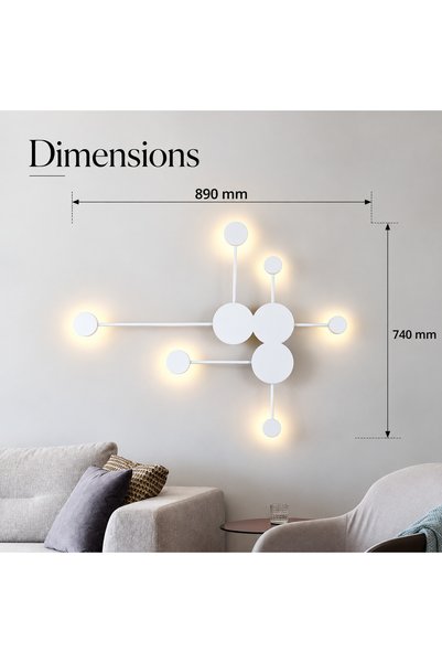 Jiju Aplica LED Modern Style-6 Alb Echivalent 200W