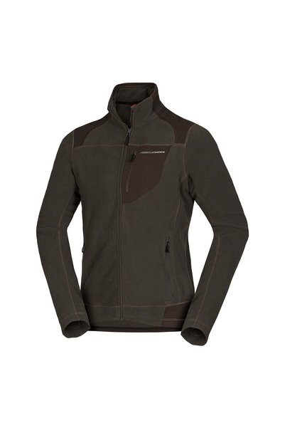 NORTHFINDER BENDIK – bluză fleece de drumeție pentru bărbați, Verde închis