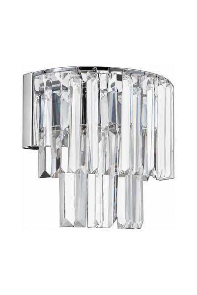 Apliqa Nilüfer Chrome Crystal Stone Wall Lamp Sconce for Bedroom-Bedside-Living Room