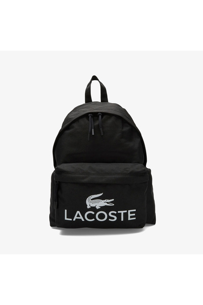 Lacoste Rucsac negru imprimat pentru bărbați