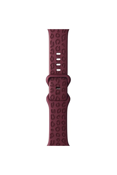 Dexmon Apple Watch 11 10 42mm 6 7 8 9 10 11 Se Uyumlu 38 40 41mm Leopar Desenli Silikon Kordon