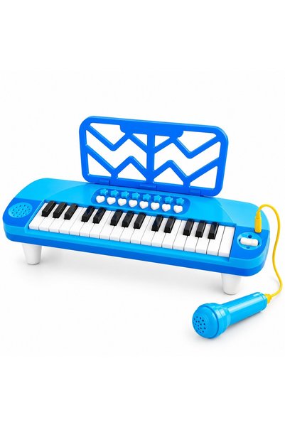 Salamandra Kids Pian de jucărie cu microfon, 3+ ani, albastru