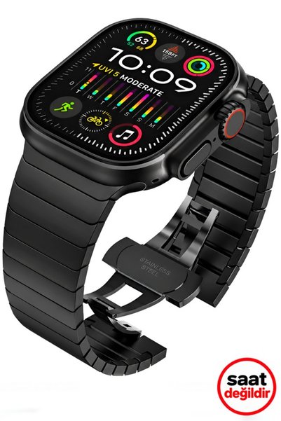 Dexmon Apple Watch 12 11 10 46mm 9 8 7 6 SE Ultra Uyumlu 42-44-45-49mm Titany...